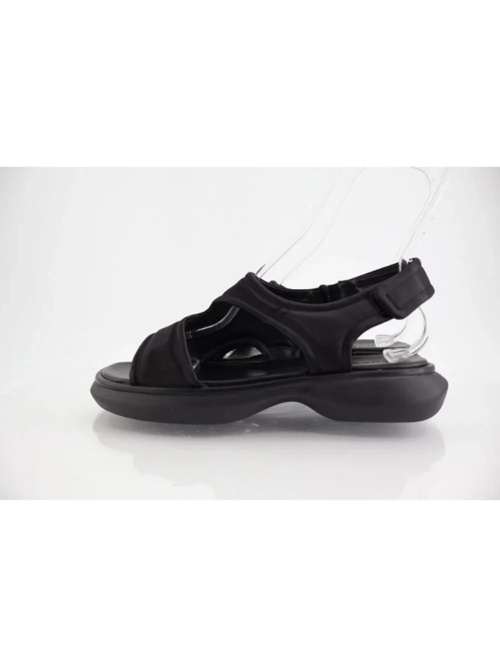 Vince Fresca Sandals Womens 10 Shoes black Strappy Hook & Loop Casual Flats